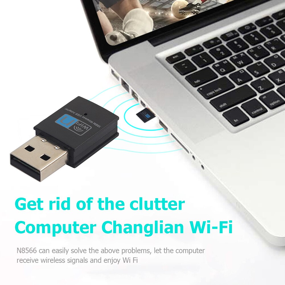 300Mbps WiFi USB Network Card Dongle Portable Wireless Internet Adapter Signal Receiver for Laptop Notebook PC