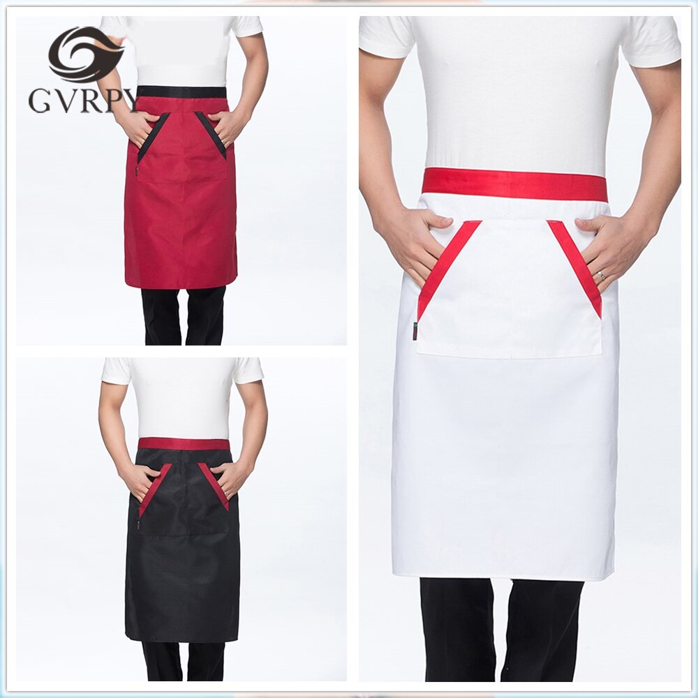 Producto, , delantal con bolsillos de Chef de retales, 3 colores, cocina, restaurante, cafetería, panadería, Sushi, Bar, ropa de trabajo, delantal