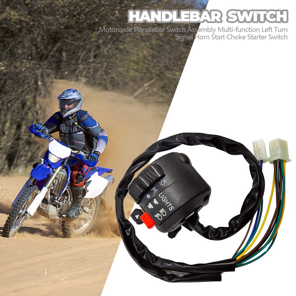 7/8" 22mm Motorcycle Handlebar Multi-function Kill Start Light Choke Switch Assembly For 70cc 90cc 110cc 125cc Quad ATV Buggy
