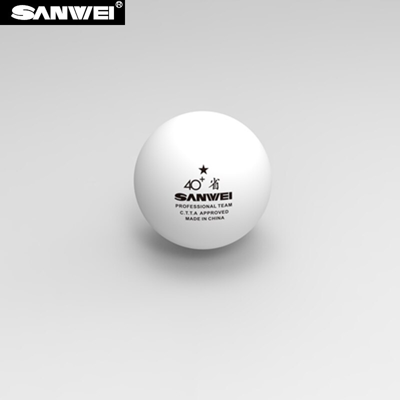 Sanwei 100 stuks materiaal ABS 40 + tafeltennis bal seamedwhite ping pong bal voor tafeltennis traing bal