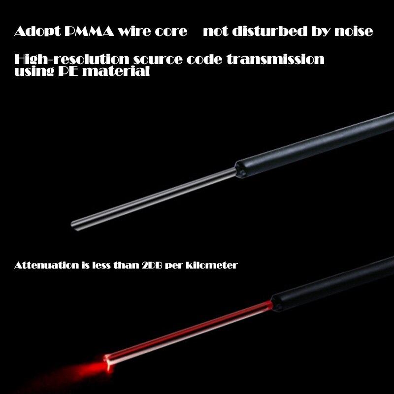 Digital Optical Audio Cable Toslink Gold Plated 1m 1.5m 2m 3m 5m SPDIF MD DVD Gold Plated Cable Wire