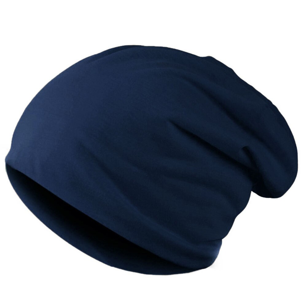 Classical Men's Autumn Winter Hats Solid Color Beanies Hip-pop Slouth Hats Skullies Female Male Hats Gorro Crochet: Blue