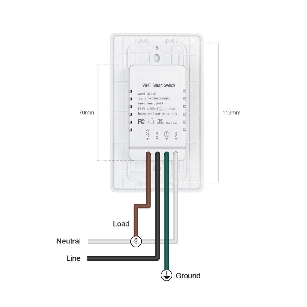 Apple Homekit-interruptor inalámbrico para el hogar, dispositivo con temporizador, lámpara LED, interruptor de pared, WIFI 2,4G, altavoz Siri por voz