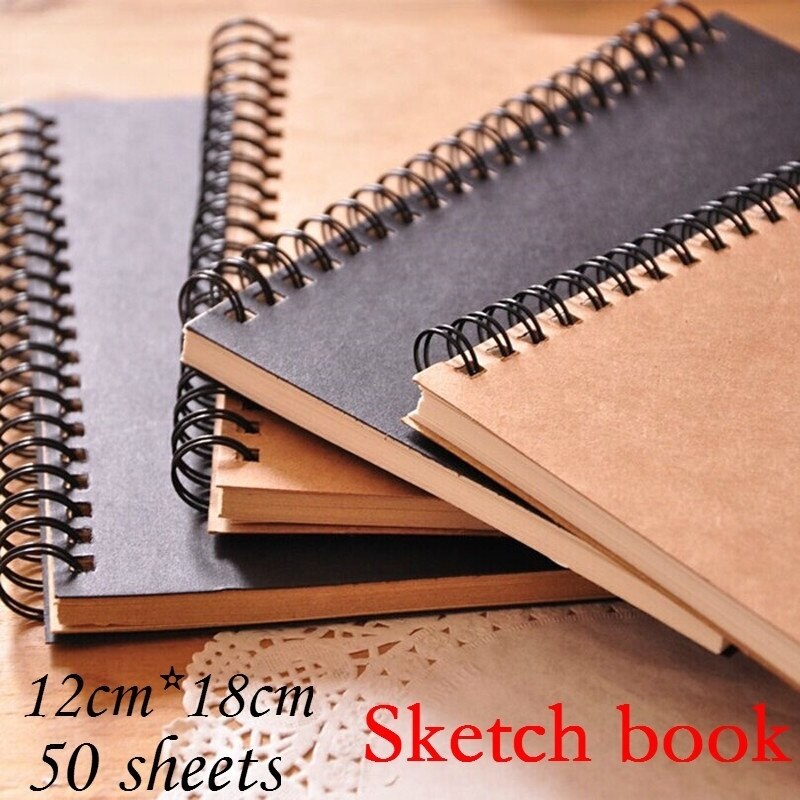 Sketchbook Diary Drawing Painting Graffiti Small 12*18cm Blank Paper Notebook Memo Pad School Office Pads Stationery