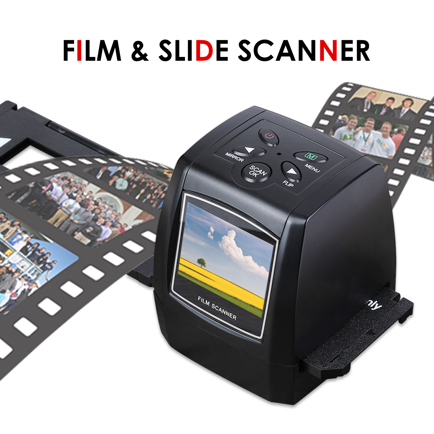 35Mm Film Scanner Digitale Usb Film Converter W/Display 110/126/135 Slides Negatieve Film Printer Hoge Resolutie foto Scanner