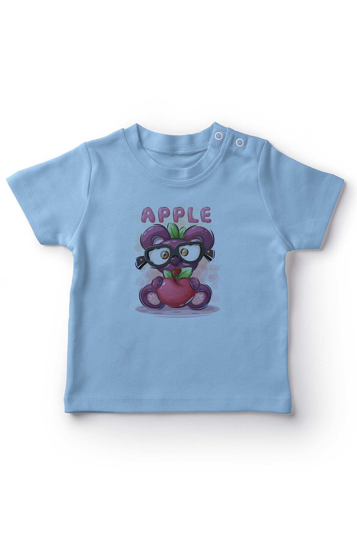 Angemiel baby appel liefhebbend schattig muis baby jongen t-shirt blauw