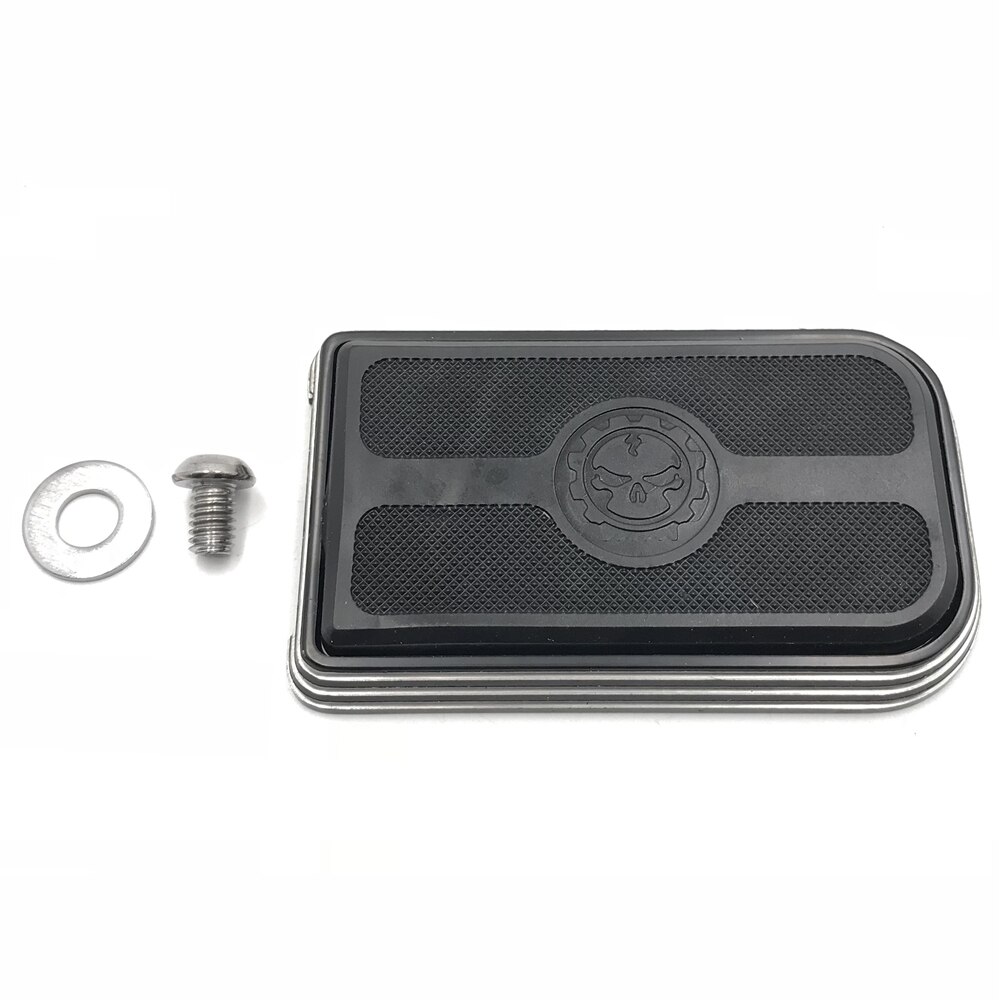 Aftermarket motorcycle parts Chrome Skull Brake Pedal Pad For harley davidson Softail Slim FLS/ Road Glide FLTRX: MT216-107-BK-XIN