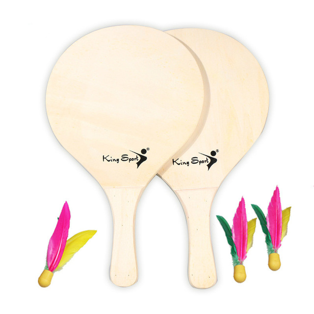 Fun Board Badminton Racket Extra Thick Log Color Three Hair Racket Board Badminton Racket To Send Three Balls: Default Title