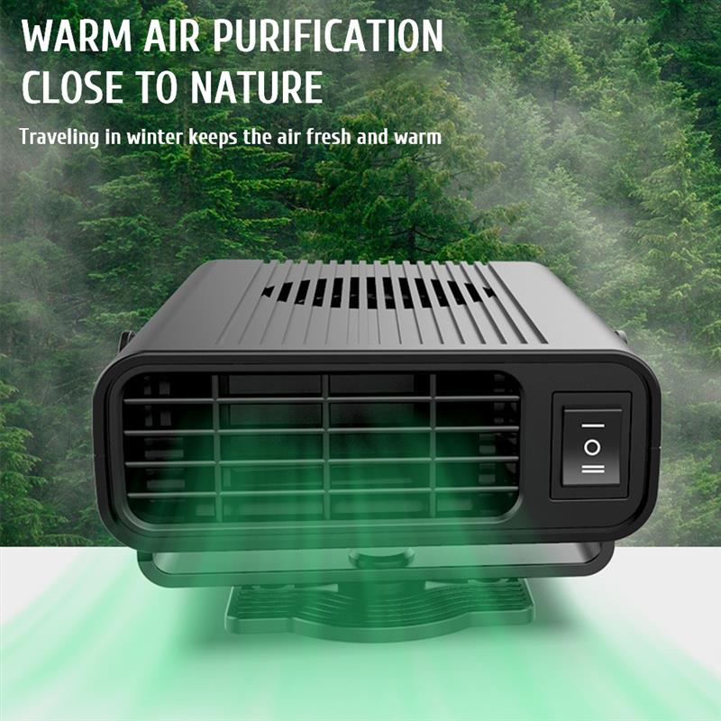 Car Heater 12/24V 120W with Heating Cooling 2 in 1 for Fast Heating Defrost Defogger Auto Windscreen Fan in Cigarette Lighter