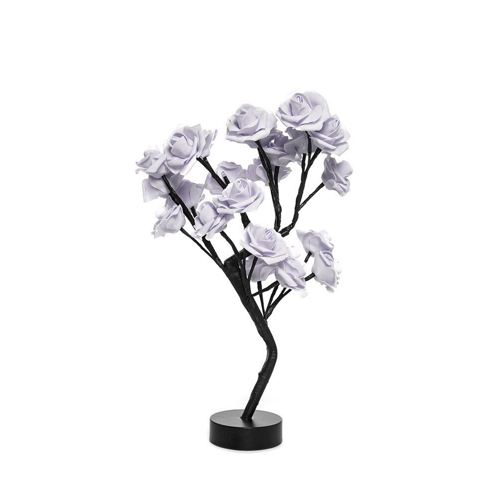 LED Simulation Lamp Rose Flower Tree Shape USB Port Battery Powered Decorative LED Garden Party Desktop Decor Light: 04