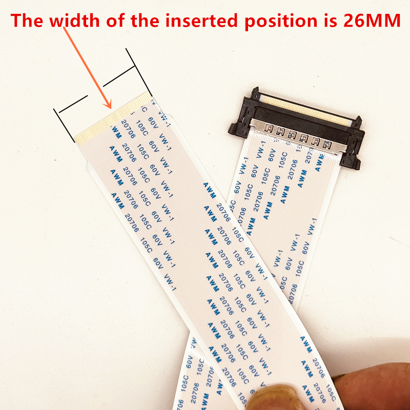 41 -pinners  / 51- pinners lvds-kabel til tv-skjerm lcd ledet-skjermkabel fleksibel kabel 4k hd lcd-tv-skjermkabler: Hvit / 1.8m