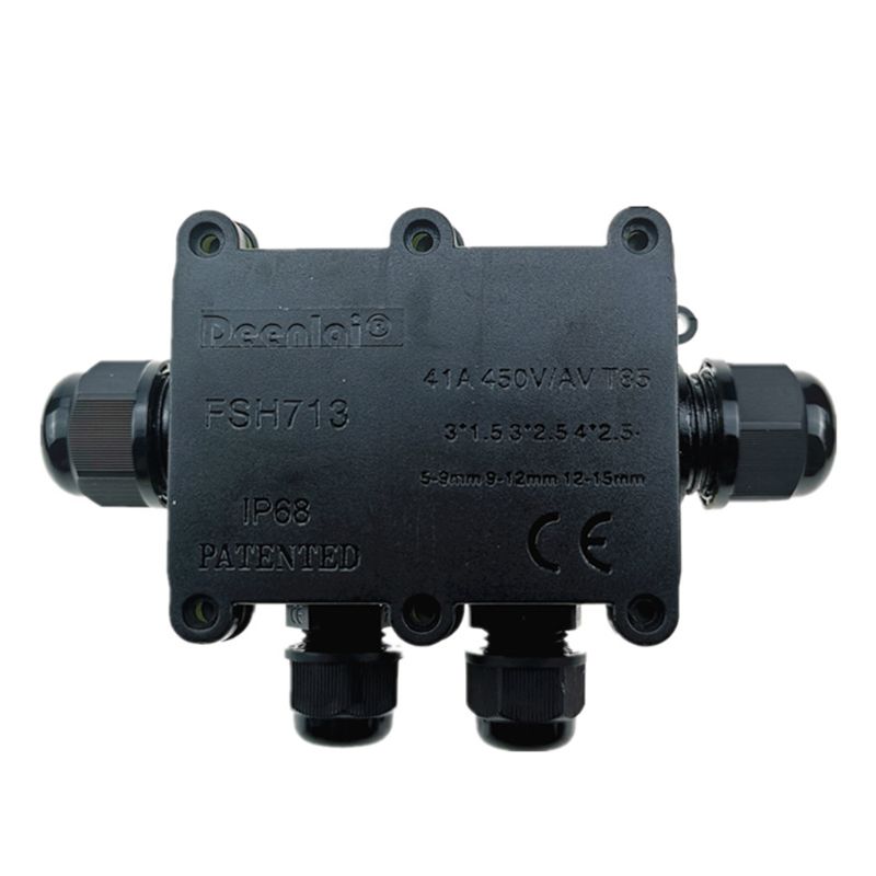 Caixa de junção ip68 uv à prova d' água, ao ar livre, múltiplas formas, plástico, caixa de junção elétrica, conector de fio, protec