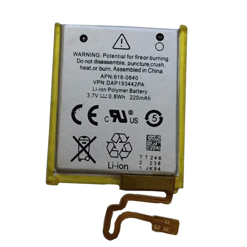Replacement battery charger for ipod nano 7 7g 7thnd generation  mp3 li- polymer rechargeable nano 616-0639 7: Default Title