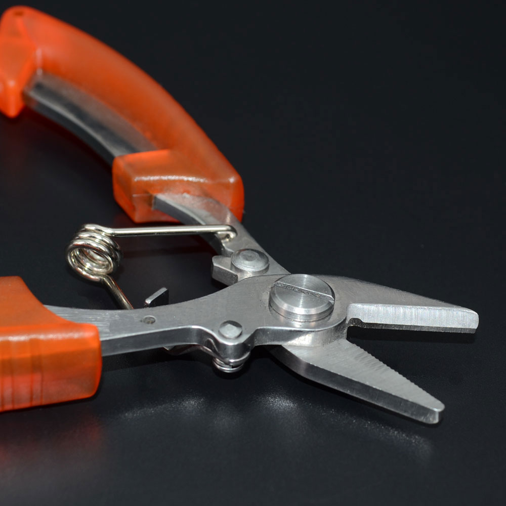 3 kleuren Vissen Tang Tackle Tool Rvs Sterke Vissen Schaar en Gratis Knoop Tool met Zak Vissen Accessoires