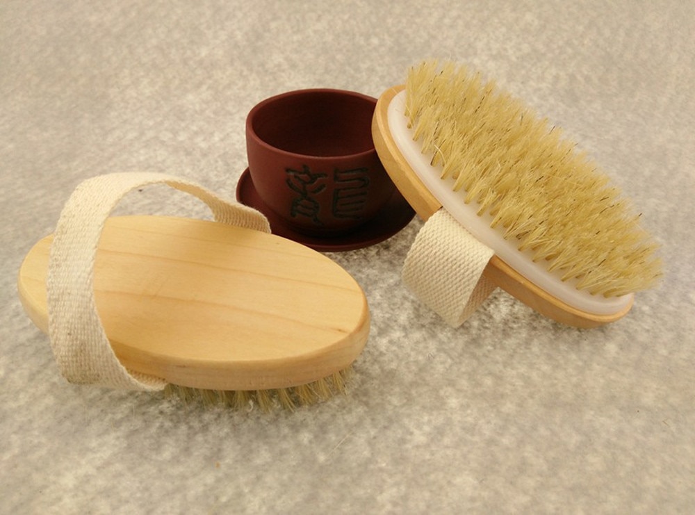 Cepillo de masaje cepillo para celulitis masajeador de espalda de limpieza Premium Cerda Natural de madera de baño ducha cuerpo piel seca, cepillo de Spa #50