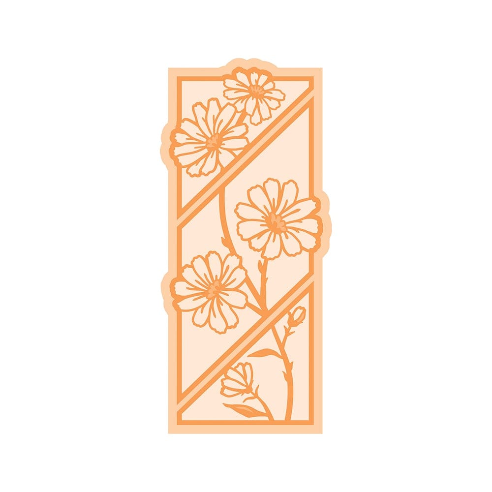 Poppies Roses Daisy Coneflower Floral Split Strips Die Set Metal Cutting Dies Diy Card Scrapbook Craft Blade Punch Mold