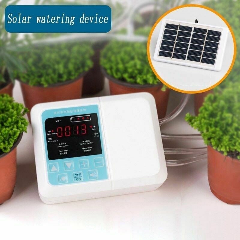 Clever Wasser Pumpe Solar- Garten Automatische Bewässerung Gerät draussen Pflanzen Selbst Tropf Bewässerung Solar- Energie Ladung Timer System P