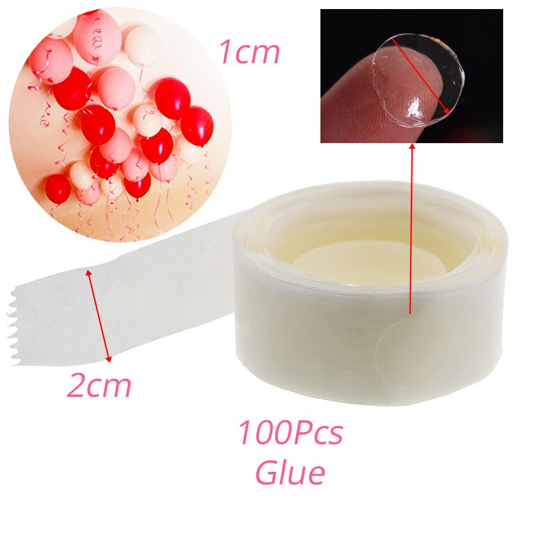 5m pvc rubberen ballonnen kettingklemmen ballonnen boog achtergrond decoratie bruiloft verjaardag feestdecoraties kinderen babyshower ballon bollen: 100 stuks lijm