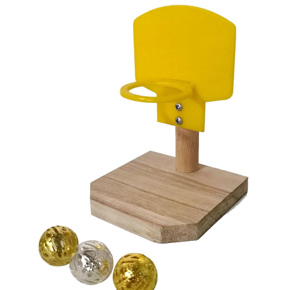 Bird Mini Basketball Hoop Basketball Shoot Toy 3pcs Balls Educational Training Parrot Chew Toys Intelligence Puzzle Development