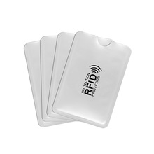 500pcs Zilver Anti Scan RFID Mouw Protector Credit Id-kaart Aluminiumfolie Houder Anti-Scan Card Sleeve