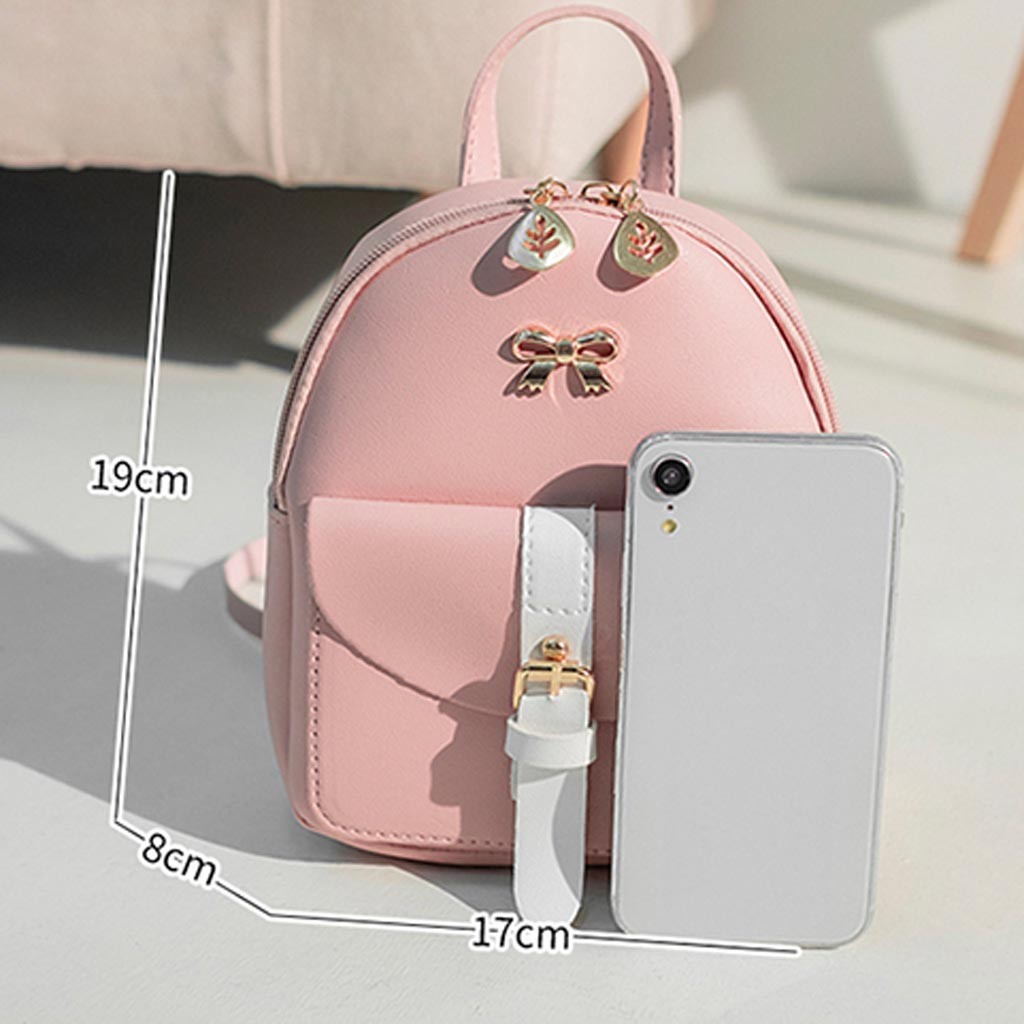 Mini sac à dos sac à bandoulière en cuir synthétique polyuréthane pour femmes pour adolescentes multi-fonction sac à dos femme dames école sac à dos mochila # T1P