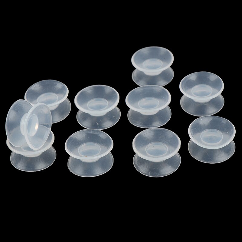 10 stuks plastic zuignappen met 20mm breedtes en tweezijdige zuignappen voor glas