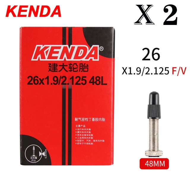 Tubo interno de bicicleta kenda, 2 peças, 20/26/27.5/29/700c/23c schrader presta borracha butílica mtb tubo de bicicleta de estrada pneu interno peças de bicicleta: Bege