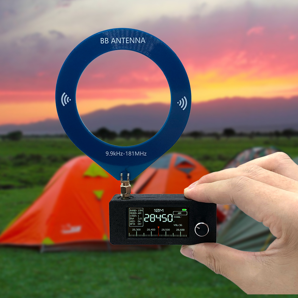 SI4732 0,5-108 mhz Radio portátil LSB USB AM FM Mini Radio de bolsillo pantalla IPS de 1,9 pulgadas HF SW MW VHF Radio con antena de anillo