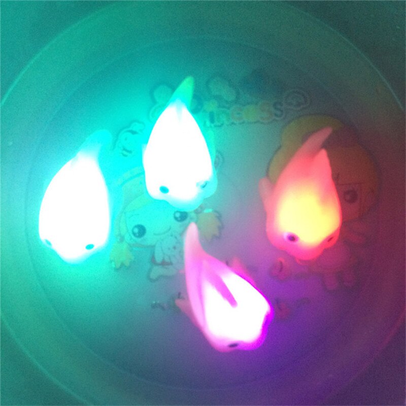 Water Induction Flashing Fish Toys Luminous Funny Water-sensing Baby Bathing Toy Light Up Fish Green Pink Kids LED Toys