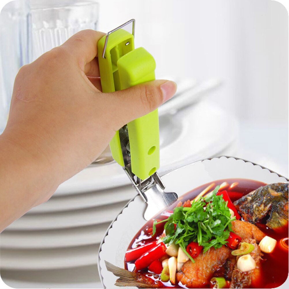 Stainless Steel Anti Pot Pan Dish Plate Bowl Gripper Clip Kitchen Tool