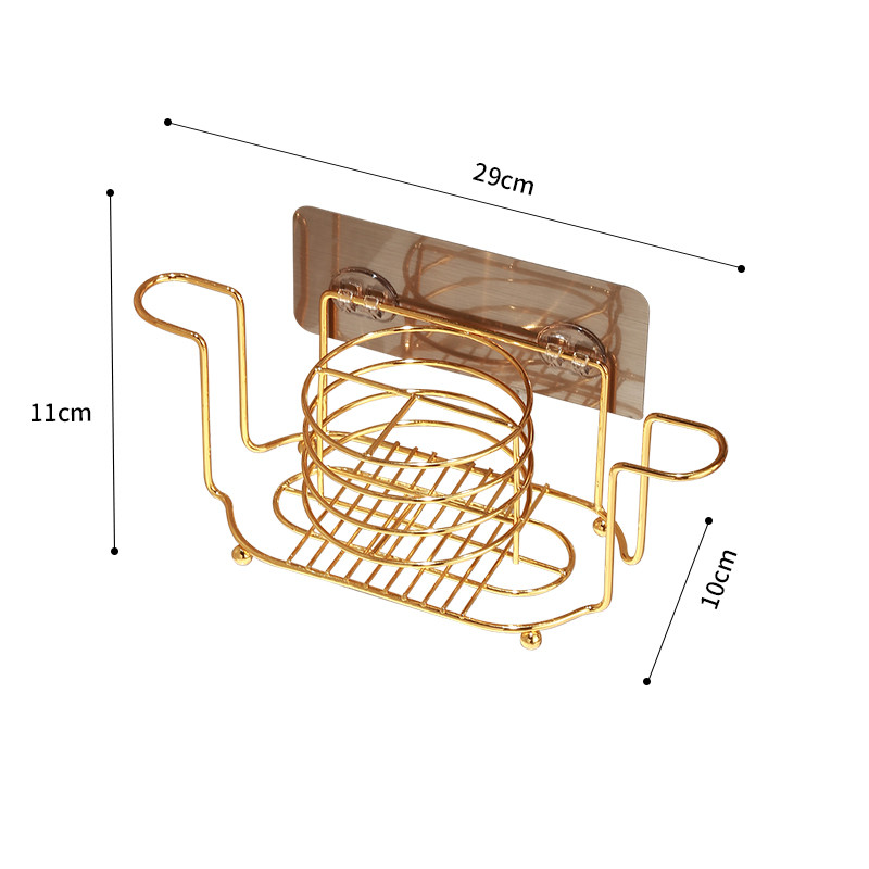 Porte-gobelet à dents en acier inoxydable, verre Transparent, gargarisme, porte-brosse à dents sans poinçon, accessoires de salle de bain, 1 pièce: B