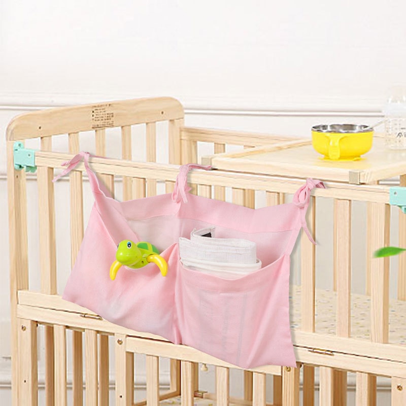 1Stck Tuch Baby Krippe Hängen Lagerung Tasche Baby Bett Baby Bett Organizer Spielzeug Windel Tasche Für Bettwäsche