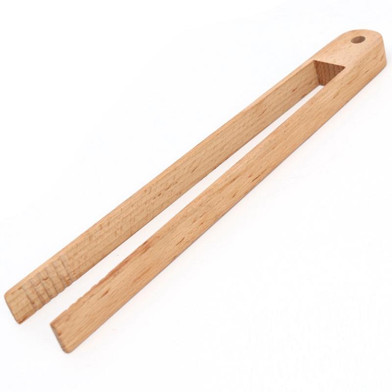 Bakken Tang Lange Handvat Bamboe Non-stick Voedseltangen Brood Tang Dessert Tang Natuurlijke Bamboe Voedsel Tang Clip Bbq tool