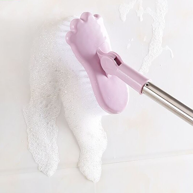 1 Uds. Cepillo de cerdas duras telescópico de mango largo para baño cepillo para fregado de piso tina de pared Herramientas de limpieza para el hogar