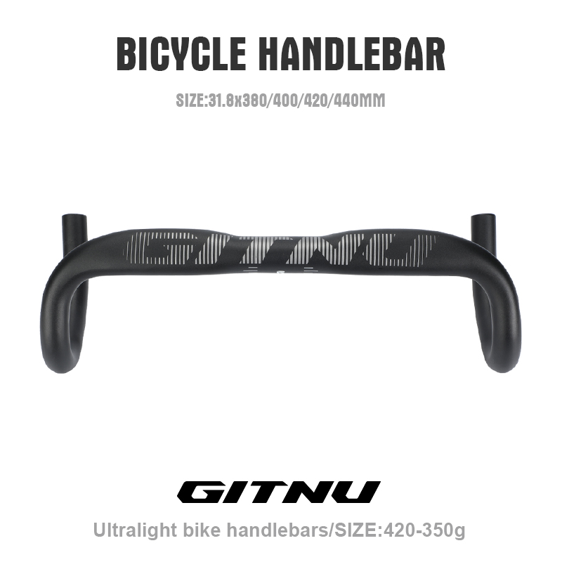Manillar de bicicleta de carretera GITNU 31,8x380/400/420/440mm, barra de caída de bicicleta de aleación, piezas de bicicleta, aerodinámico