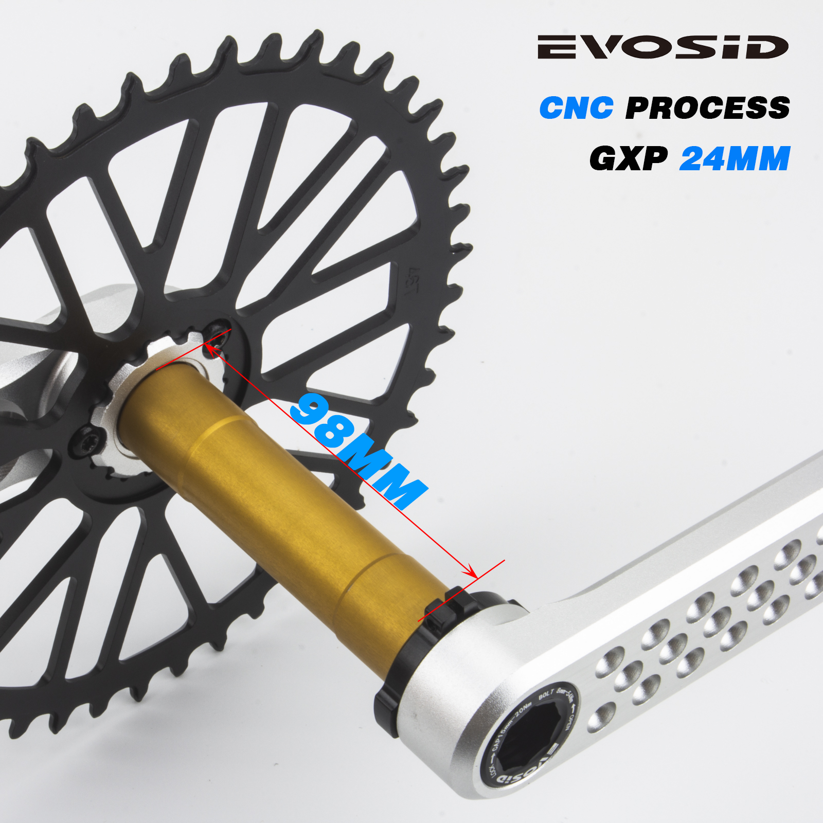 EVOSID-platos y bielas de carretera, manivela hueca de 165/170/175mm, plato integrado de 11/12 velocidades, 40/42/44/46/48/50T, manivela de bicicleta de montaje directo
