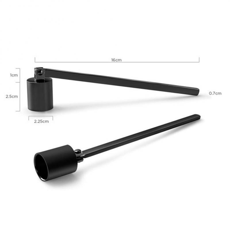 Vela con forma de campana de Metal Vintage, vela aplanada de mango largo, cubierta para banquete, de forma segura para apagar, accesorios para decoración del hogar