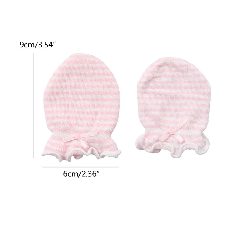 2 pares de moda bebê anti riscar luvas algodão recém-nascido proteção infantil rosto luvas manter dedo quente outono inverno