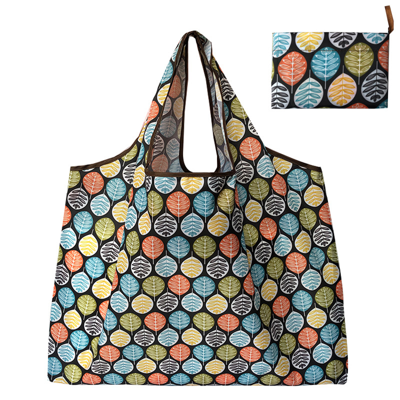 Printing Foldable Shopping Bags Environmental Protection Portable Grocery Bags Large Capacity Portable Storage Bags