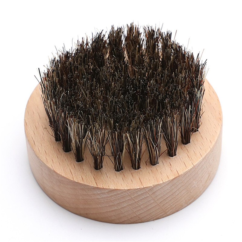 Natuurlijke Houten Varkenshaar Baard Borstel Voor Mannen Baard Snor Gezichtsbeharing Grooming Styling Vormgeven Handgemaakte Kam Borstel Mannelijke Kit: Rood