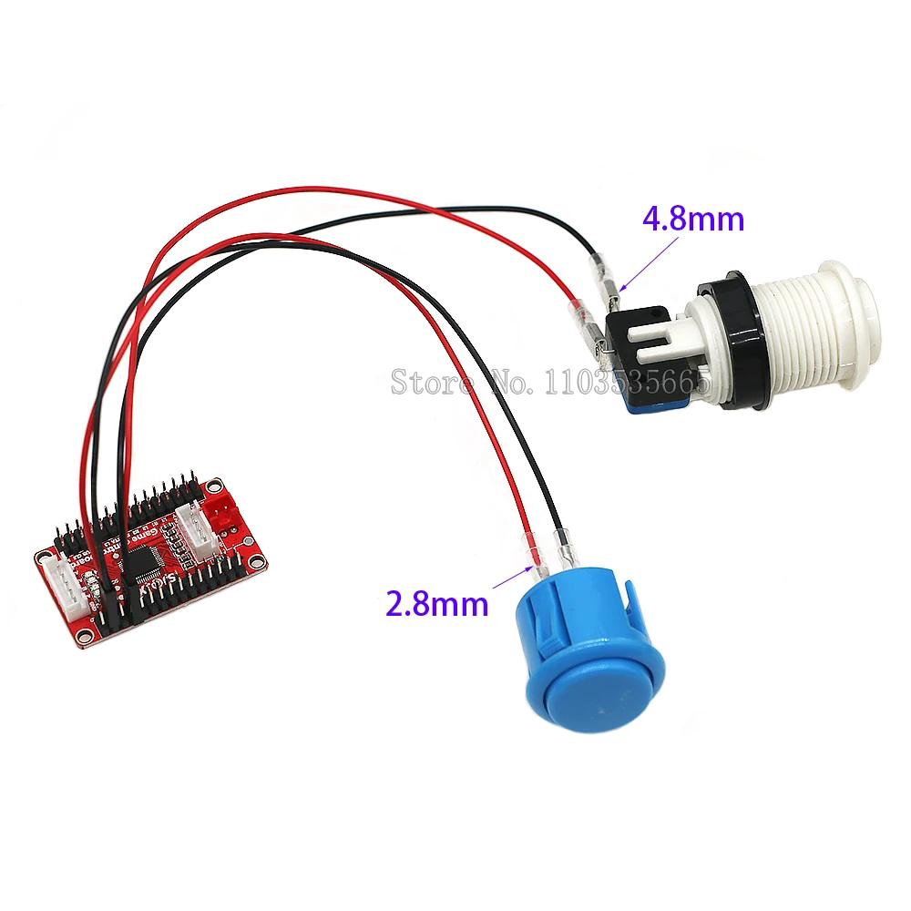 10 stk. arkadespil trykknap 2- bens kabel dupont-knapkabel happ-stil sanwa-switchledninger til jamma arkade usb-encoderledning