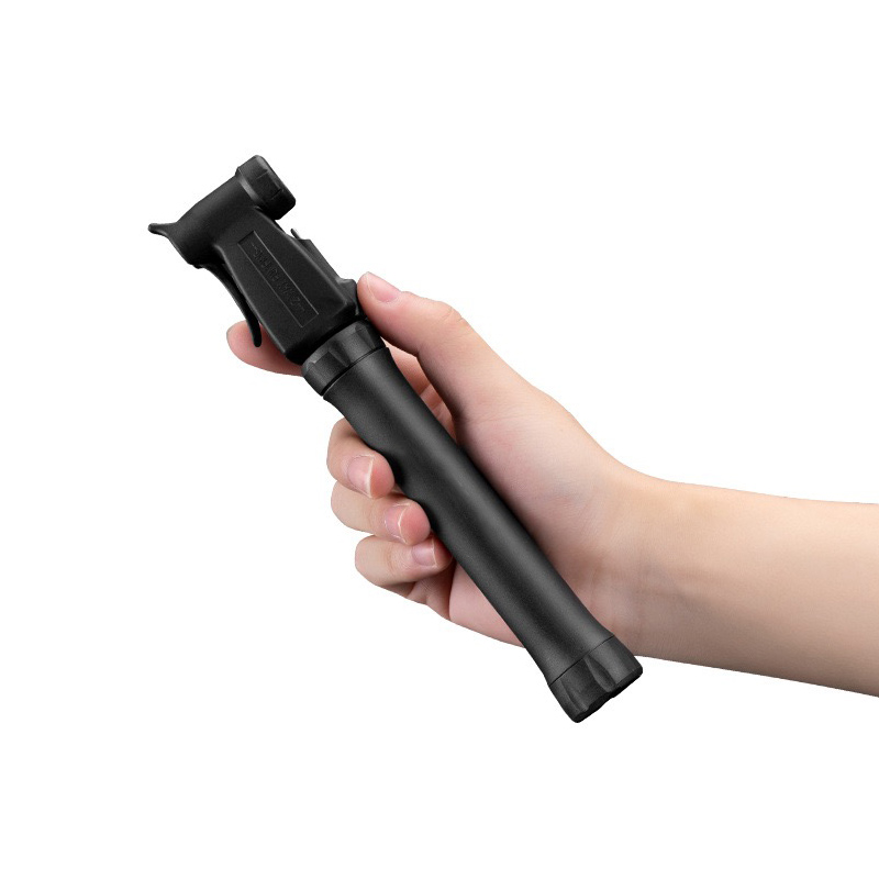 Minibomba de mano para bicicleta, inflador de aire de neumático, válvula Schrader Presta, manguera de aguja de bola, accesorios portátiles para bicicleta de montaña, Universal,: D Style Black