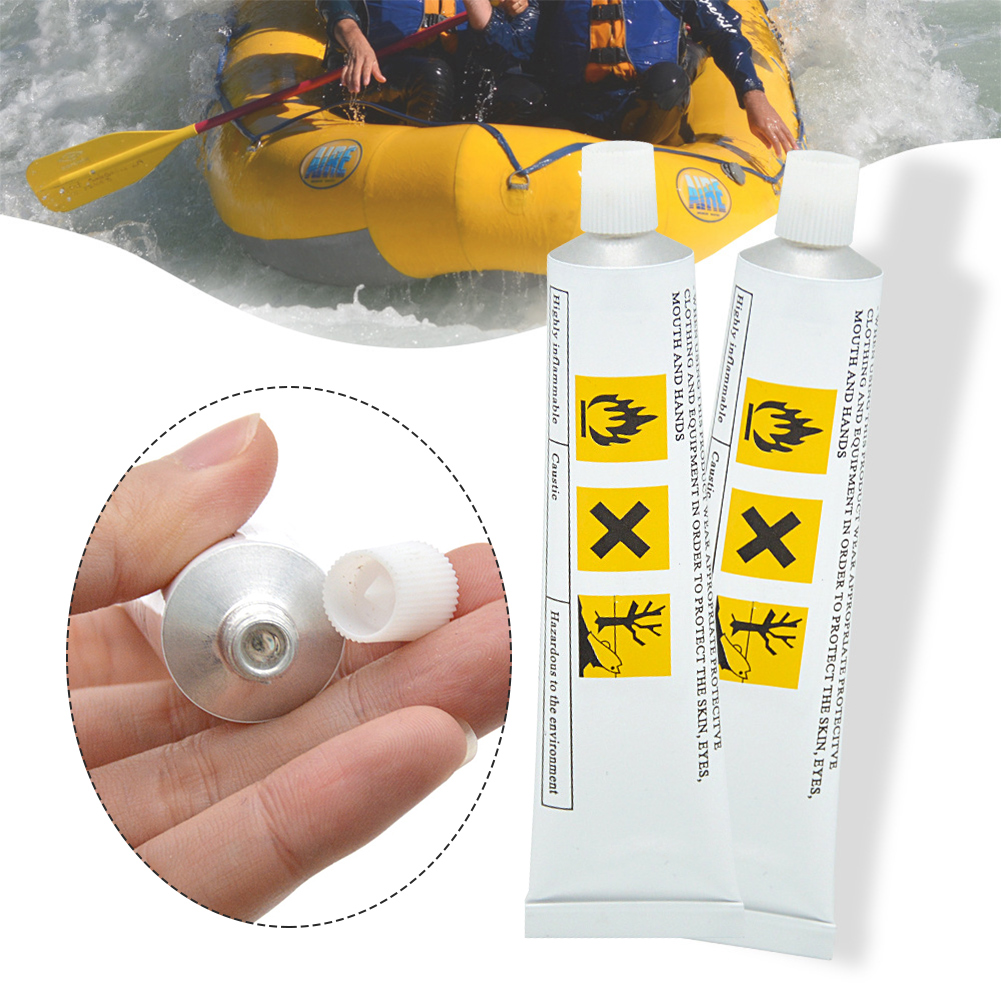 60ml PVC aufblasbares Klebeband Reparatur Patch Kleber Kit wasserdichter Kleber zum Schwimmen Luftbett Reparatur Kajak Boot aufblasbares Spielzeug