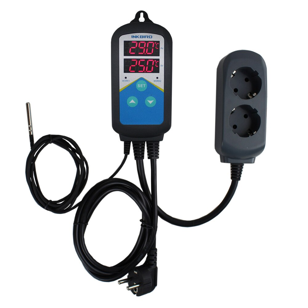 Inkbird ITC-306T spécial pour l'élevage et la plantation régulateur de température précâblé numérique Thermostat chauffant sans refroidissement