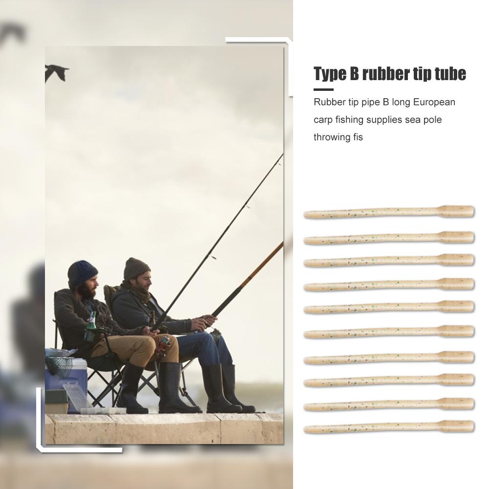 Anti mouwen slijtvaste 10x lange terminal anti-klit mouw verbinden met vishaak karpervisserij uitrusting