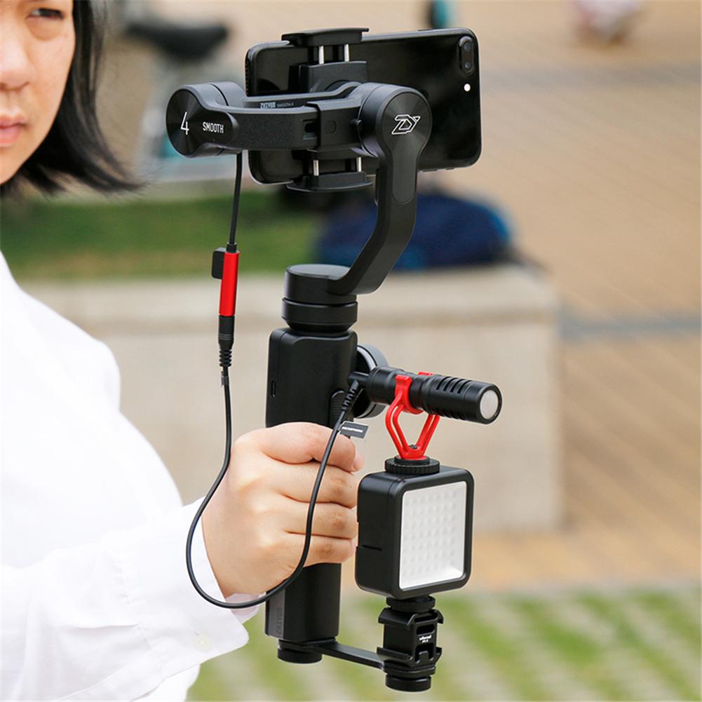 Ulanzi PT-3 Zhiyun lisse 4 Feiyu Vimble 2 DIJ OSMO Mobile 2 Triple chaussures supports support support Microphone plaque adaptateur