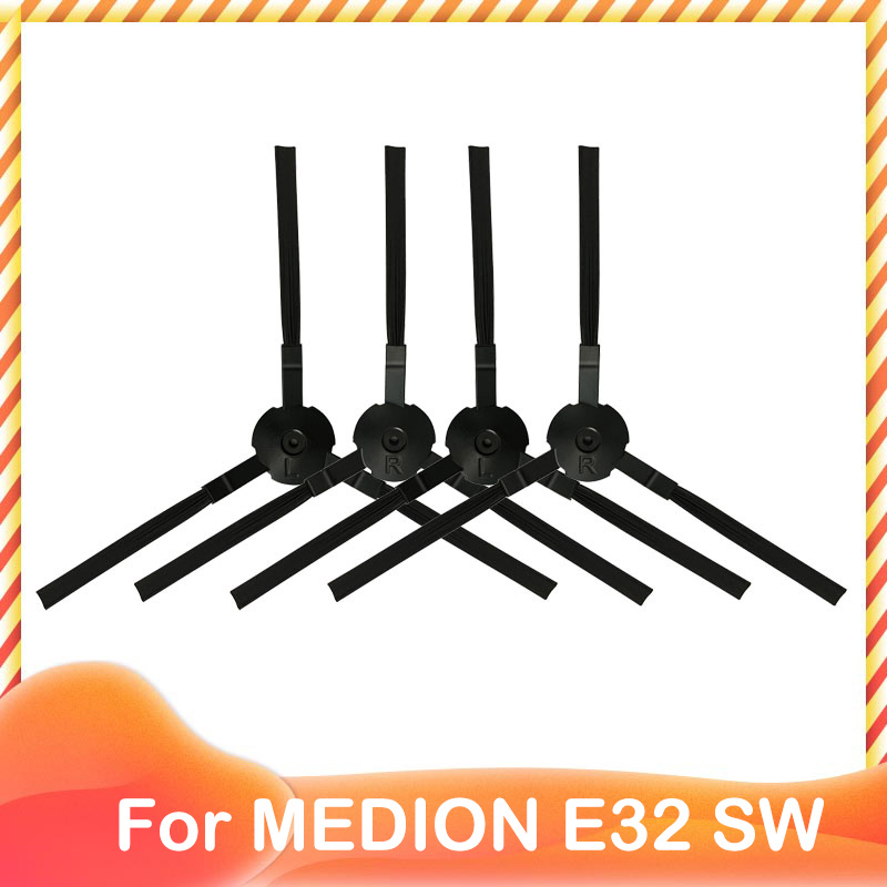 Replacement For MEDION ‎E32 SW Robot Vacuum Cleaner Accessories Spare Side Brush HEPA Filter Mop Cloth Wipe Rag