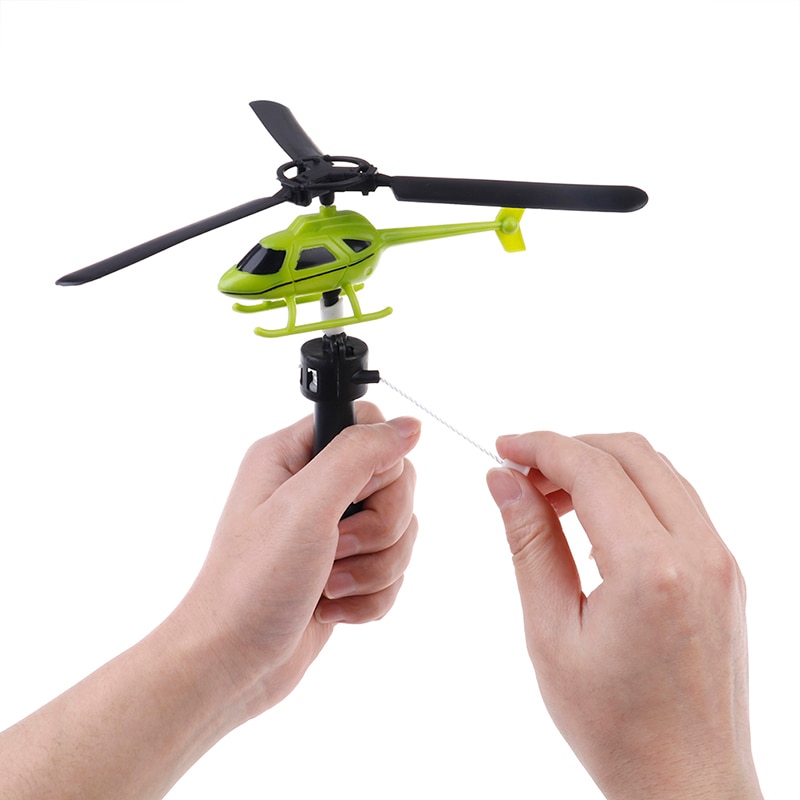 Aviation Model Handle Pull The Plane Outdoor Toys For Children Play Helicopter