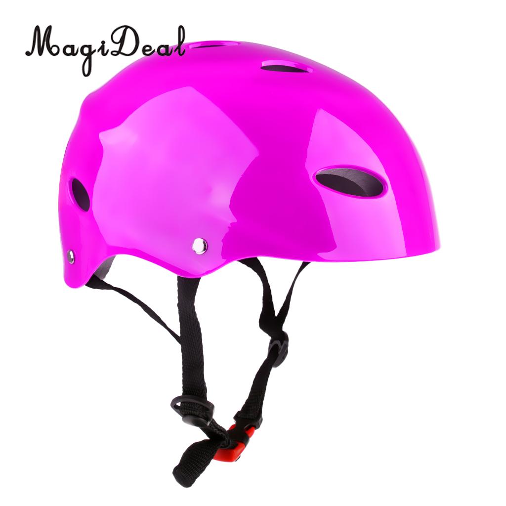 MagiDeal CE Approvato Acqua Sicurezza e prevenzione nello sport Casco Wakeboard Kayak Canoa Barca Deriva Surf Skateboard di Protezione In Bicicletta Cappello di S M L: L Purple