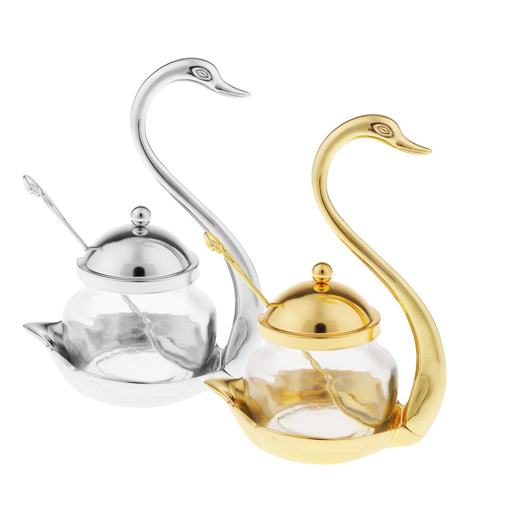 Verre cuisine épice sel poivre sucre pot bouteille cygne assaisonnement boule/beau cygne assaisonnement outil